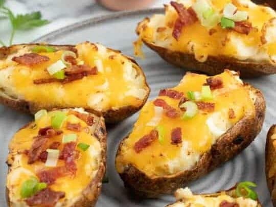 Twice baked potatoes.
