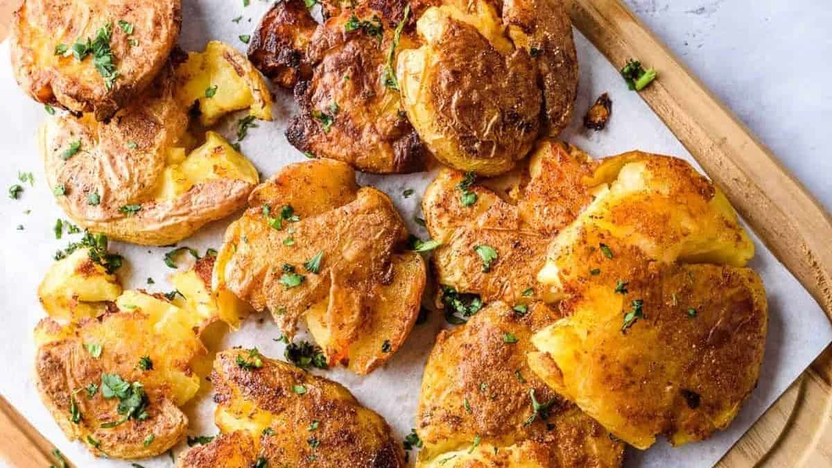 Air fryer smashed potatoes.