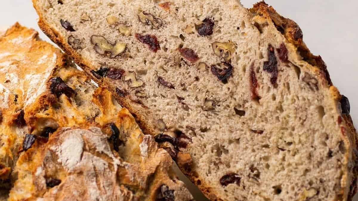 Cranberry pecan bread.