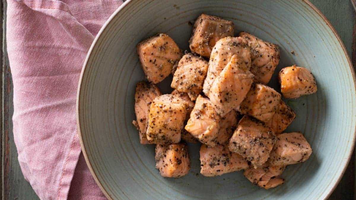 Salmon bites.