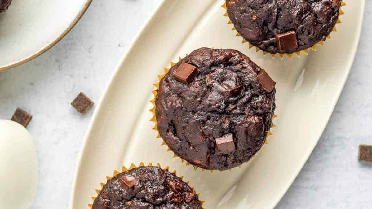 Chocolate Zucchini Muffins.