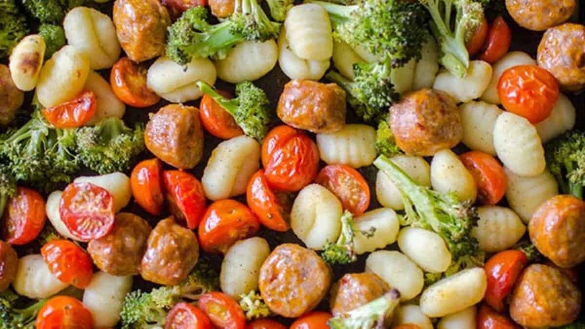 Gnocchi sheet bake.