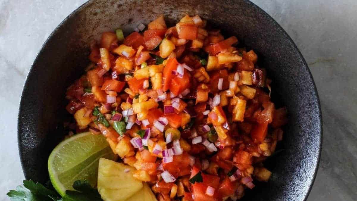 Sweet & Spicy Pineapple Salsa.