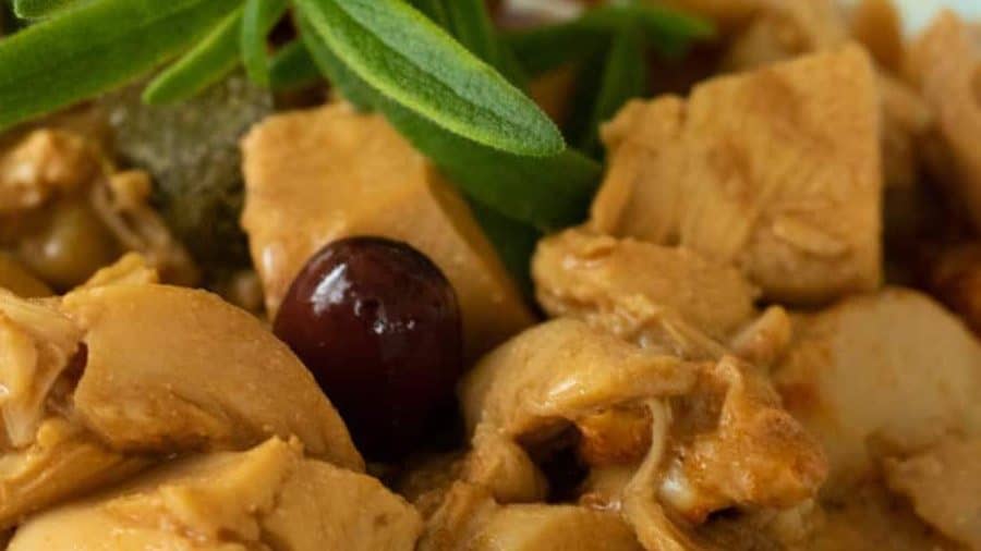 Spanish chicken stew with rice.