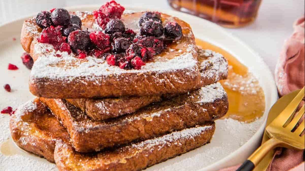 A stack of french toast