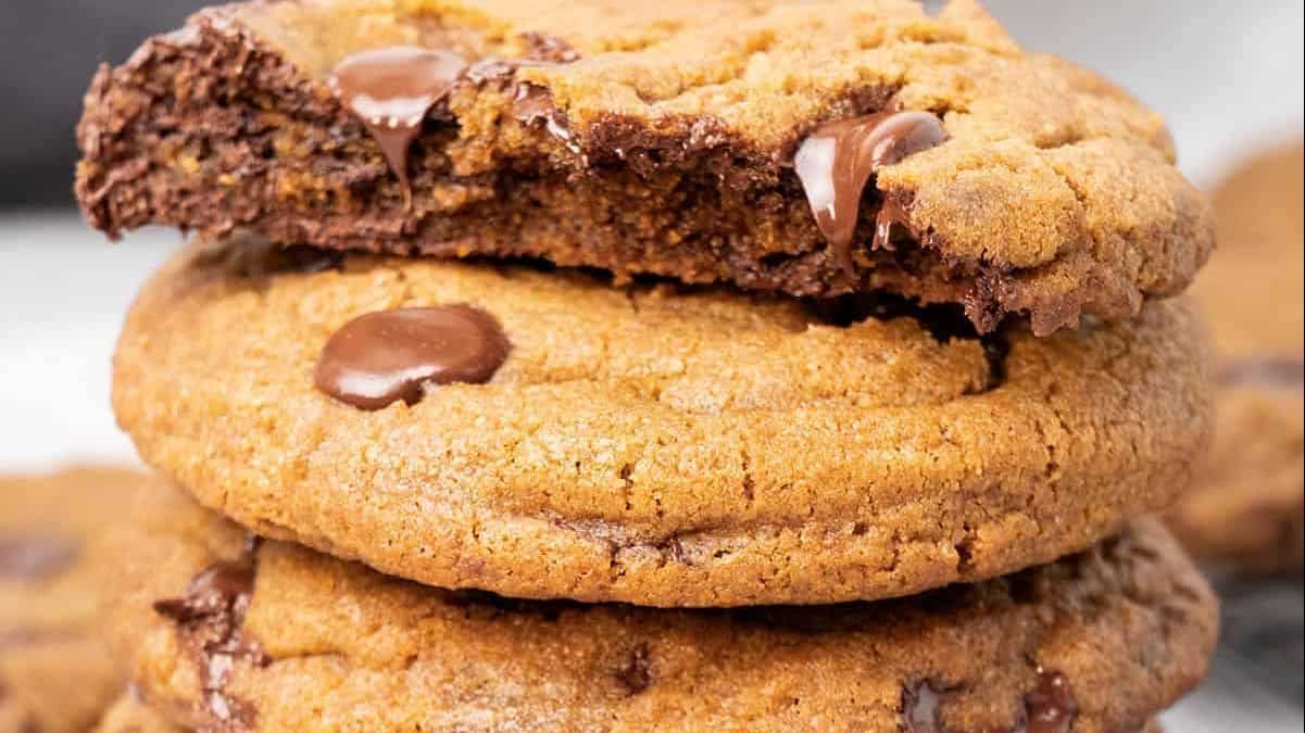 A stack of coffee cookies.