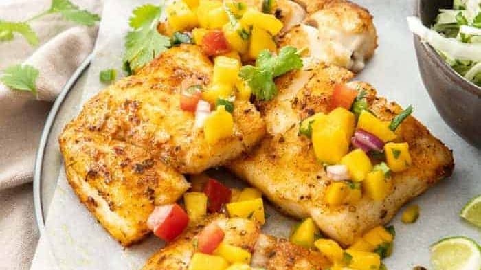Air fried mahi mahi.