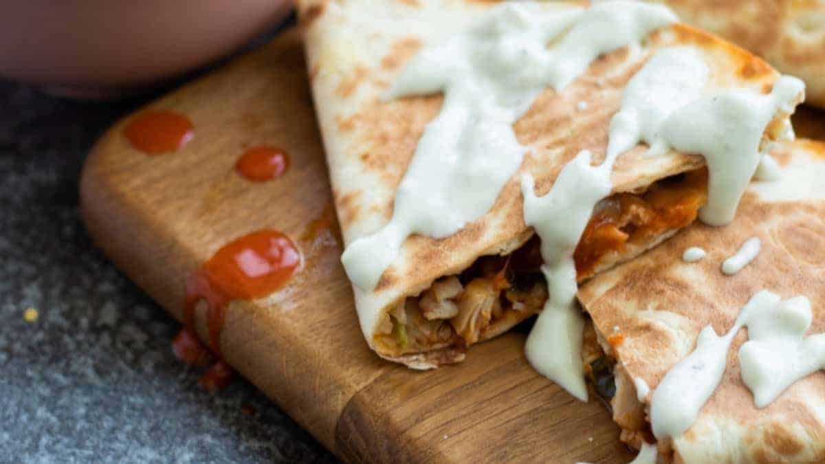 Buffalo chicken quesadillas.