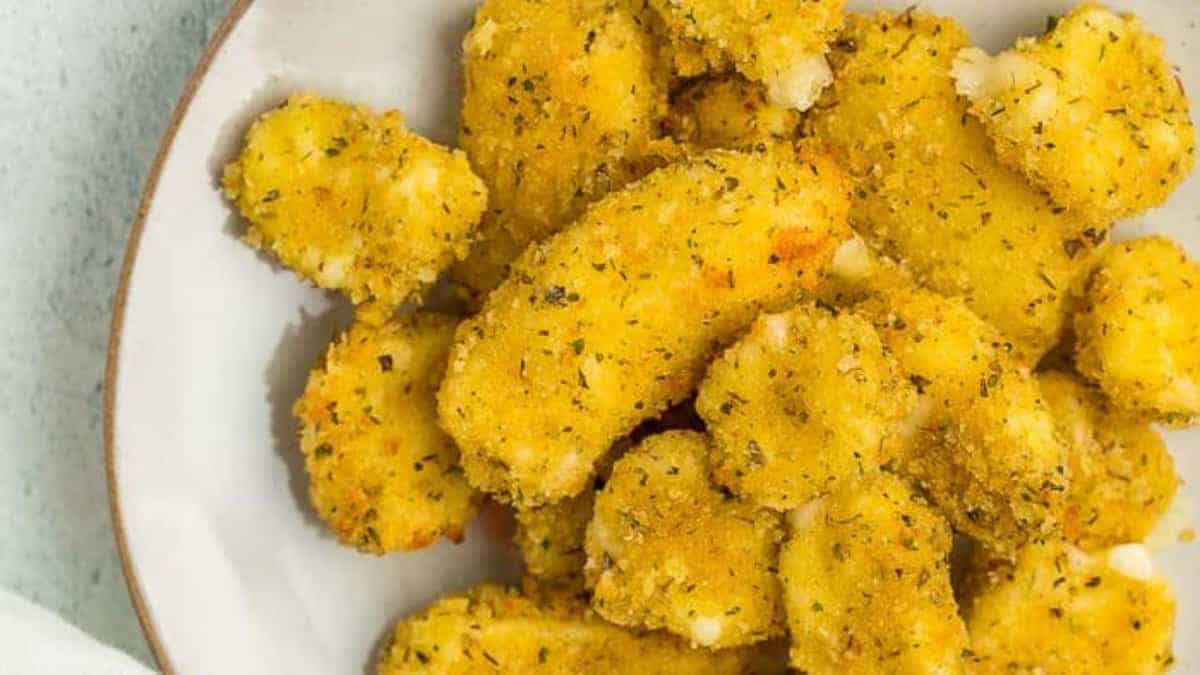 Air fried cheese curds.