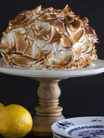 Lemon meringue cake.