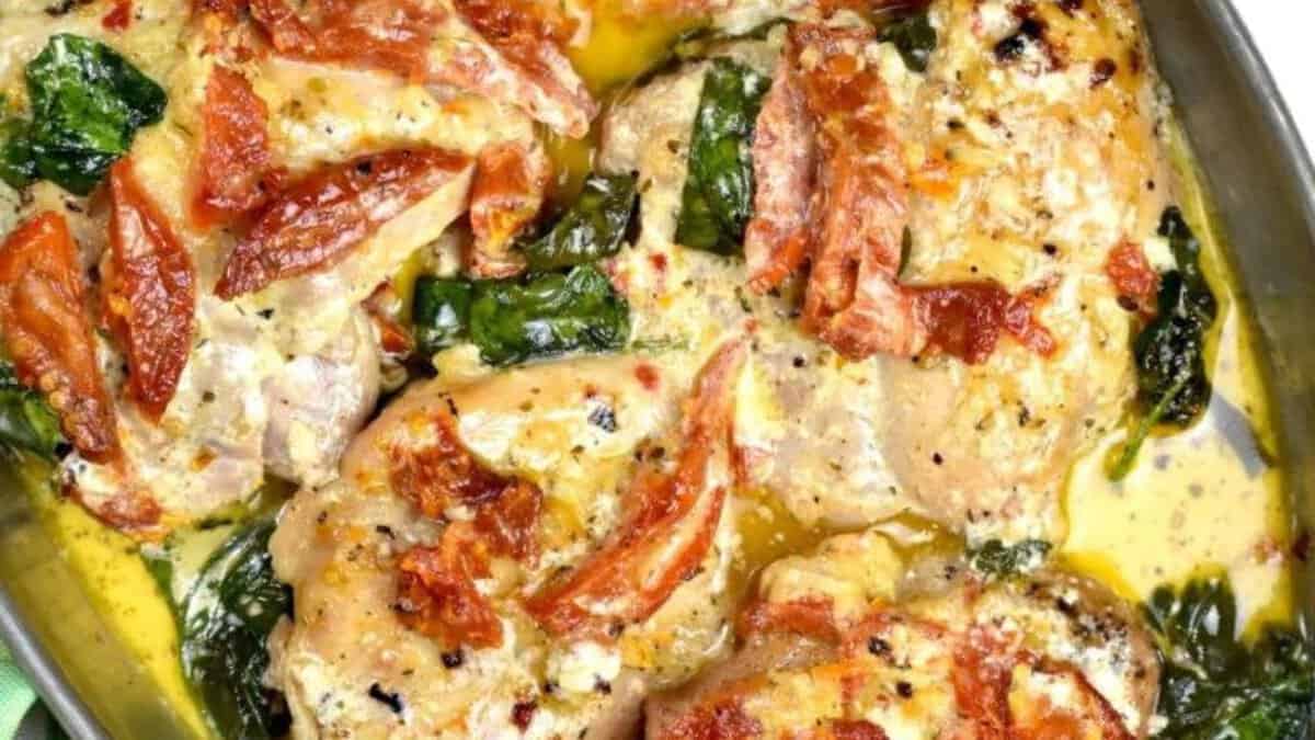 Crockpot Tuscan Chicken.