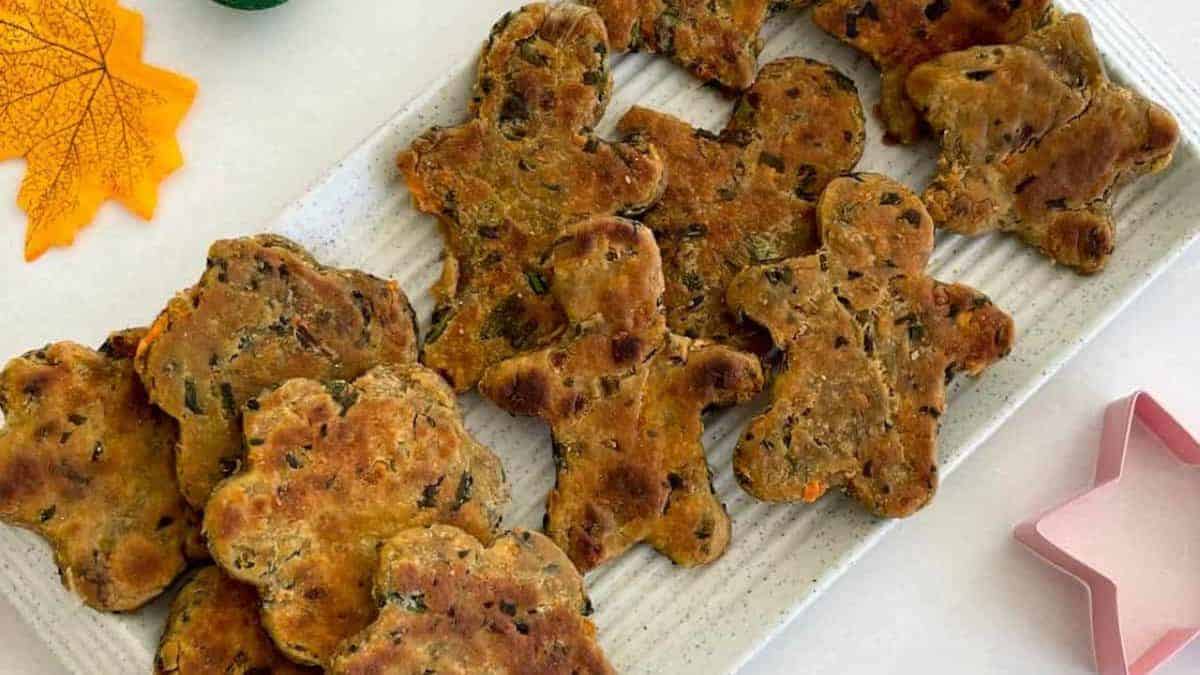 Spinach Carrot Xmas Treats.