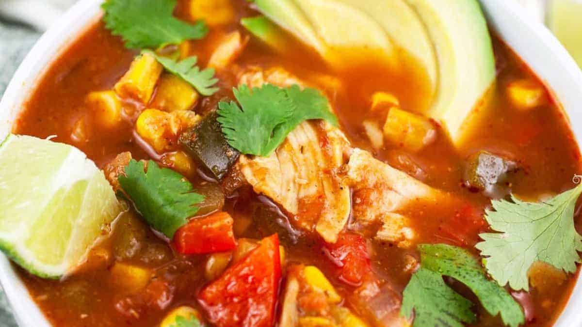 Slow Cooker Chicken Corn Soup.