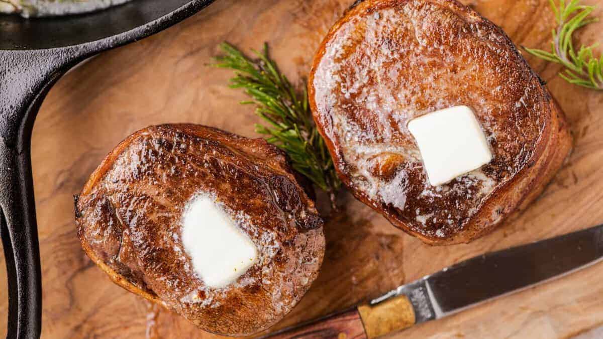 Bacon Wrapped Filet Mignon.
