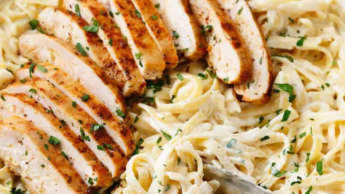 Chicken Fettuccine Alfredo.