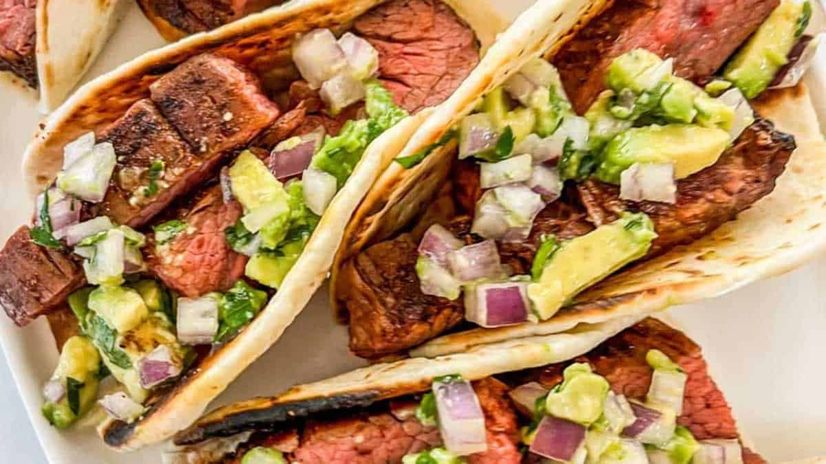 Grilled Flank Steak Tacos.
