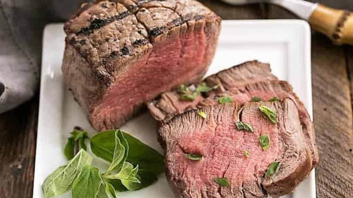 Grilled Steak with Garlic Butter.