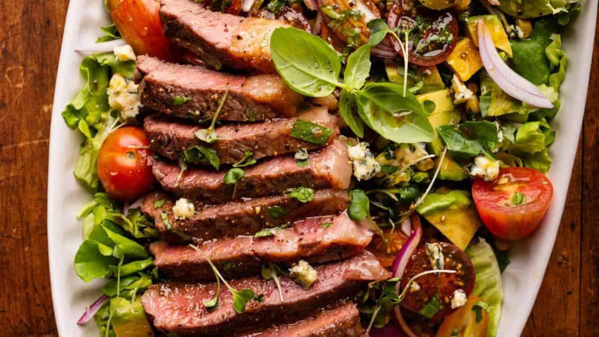 Steak Salad with Gorgonzola.