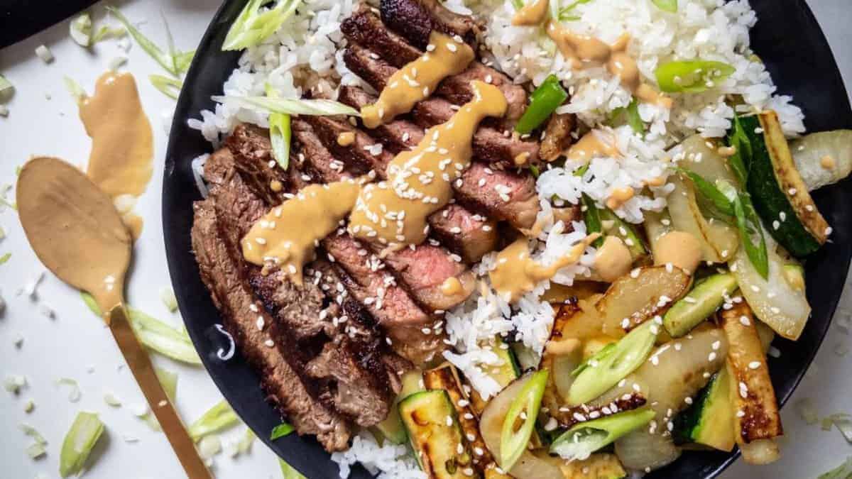 Steak and Rice Bowls.