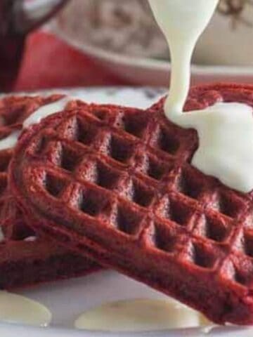 Red velvet waffles.