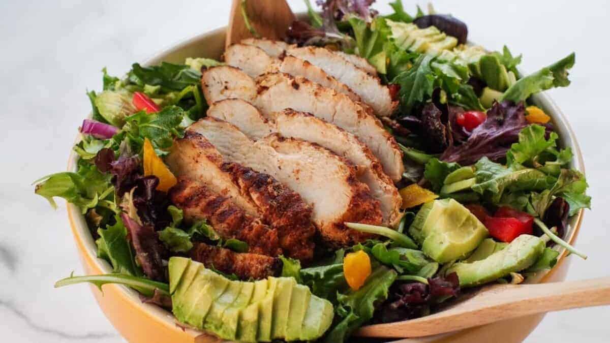 Grilled Steak Salad with Feta and Clamato Dressing (Moxie's Copycat).