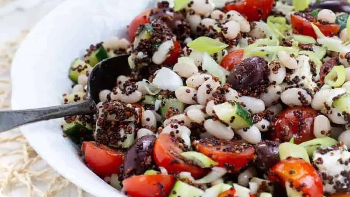 Mediterranean Bean Salad with Zucchini.