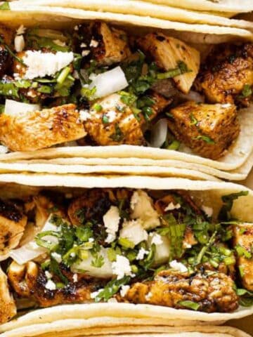 Chicken street tacos.
