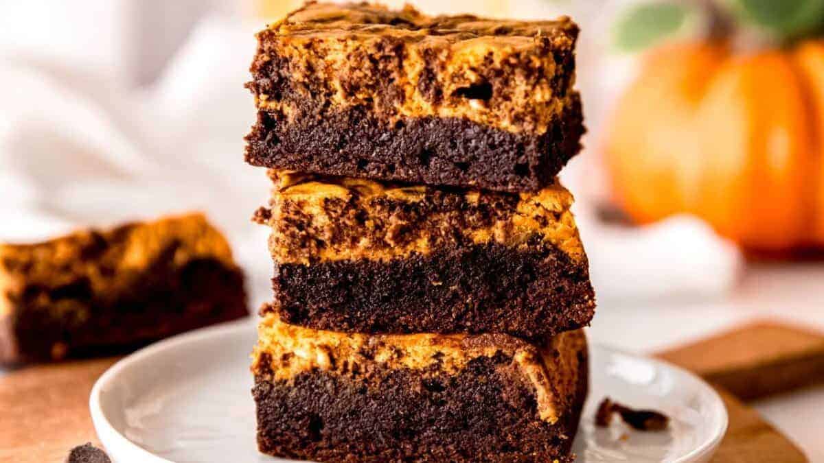 Fudgy Pumpkin Brownies.