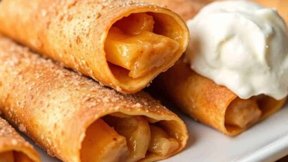 Air Fryer Apple Pie Taquitos.