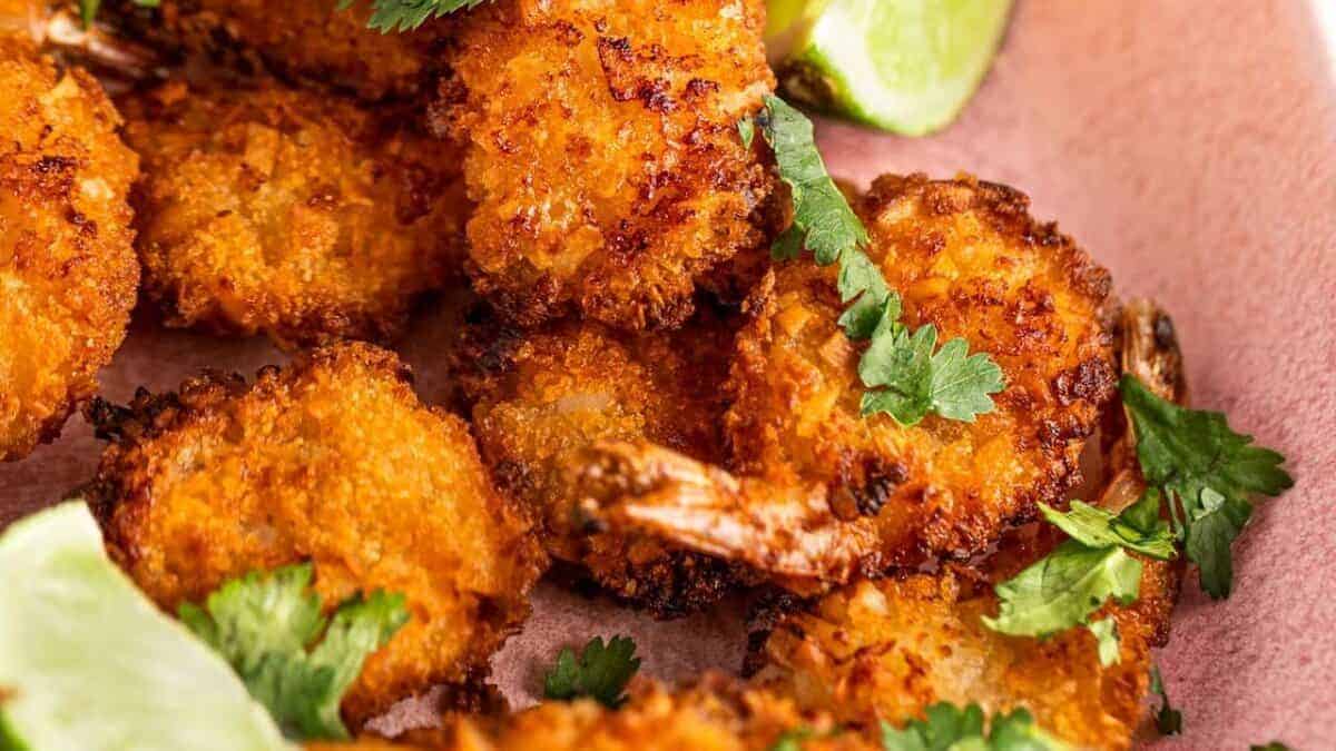 Air Fryer Frozen Coconut Shrimp.