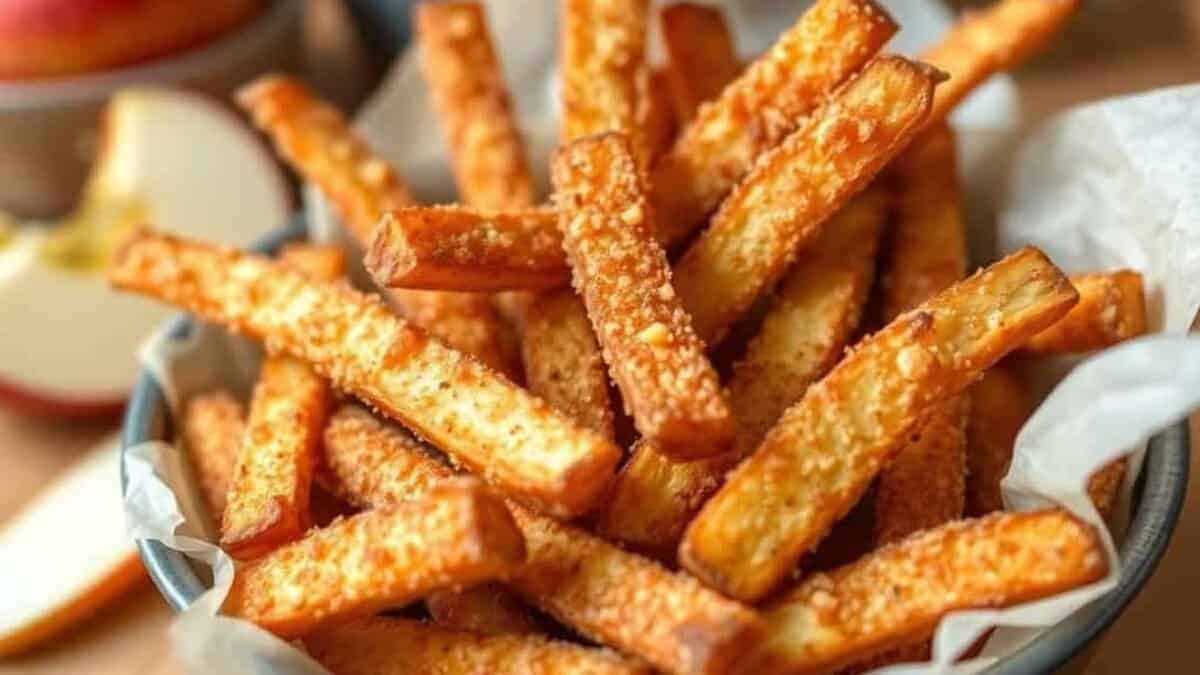 Crispy Air Fryer Apple Fries.