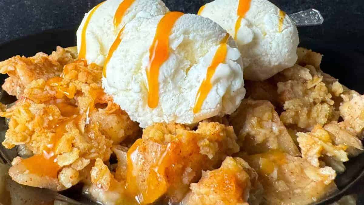 Sugar Free Apple Crisp Recipe with Oats.